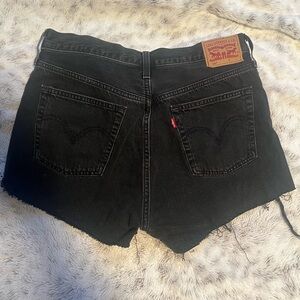 Levis Black Jean Shorts
